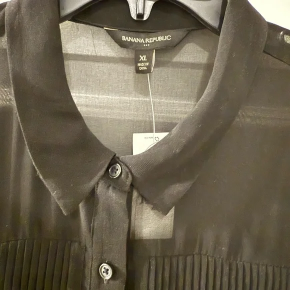 NWT Banana Republic Elegant Black Sheer Dress with stretch slip/dress underneath - Picture 6 of 10